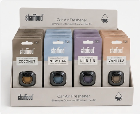 display box packaging for vent clip air fresheners in retail channel