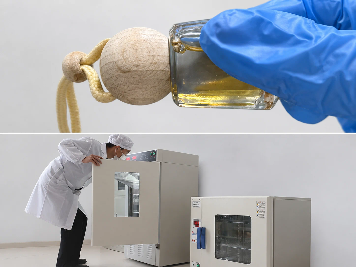 Hanging glass car air freshener simulated-use and high-low temperature testing