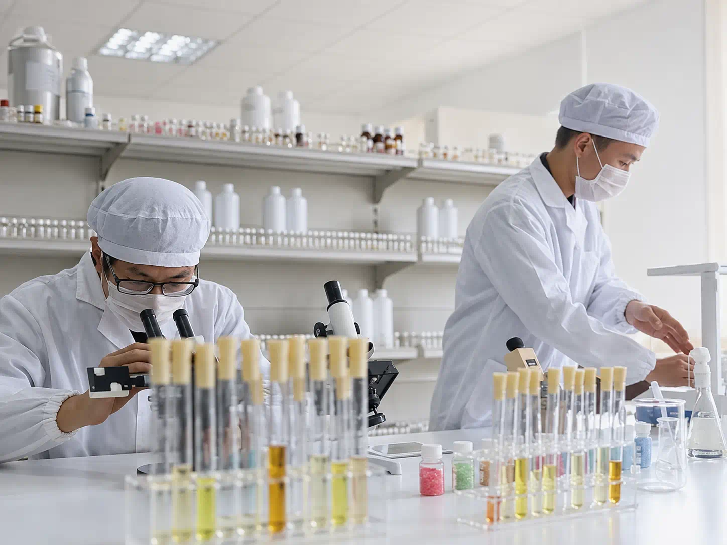 Laboratory evaluation of deodorizing product performance using sample testing and comparison