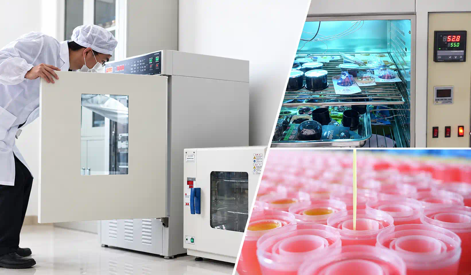 Deodorizing product stability testing with temperature chamber and gel fresheners
