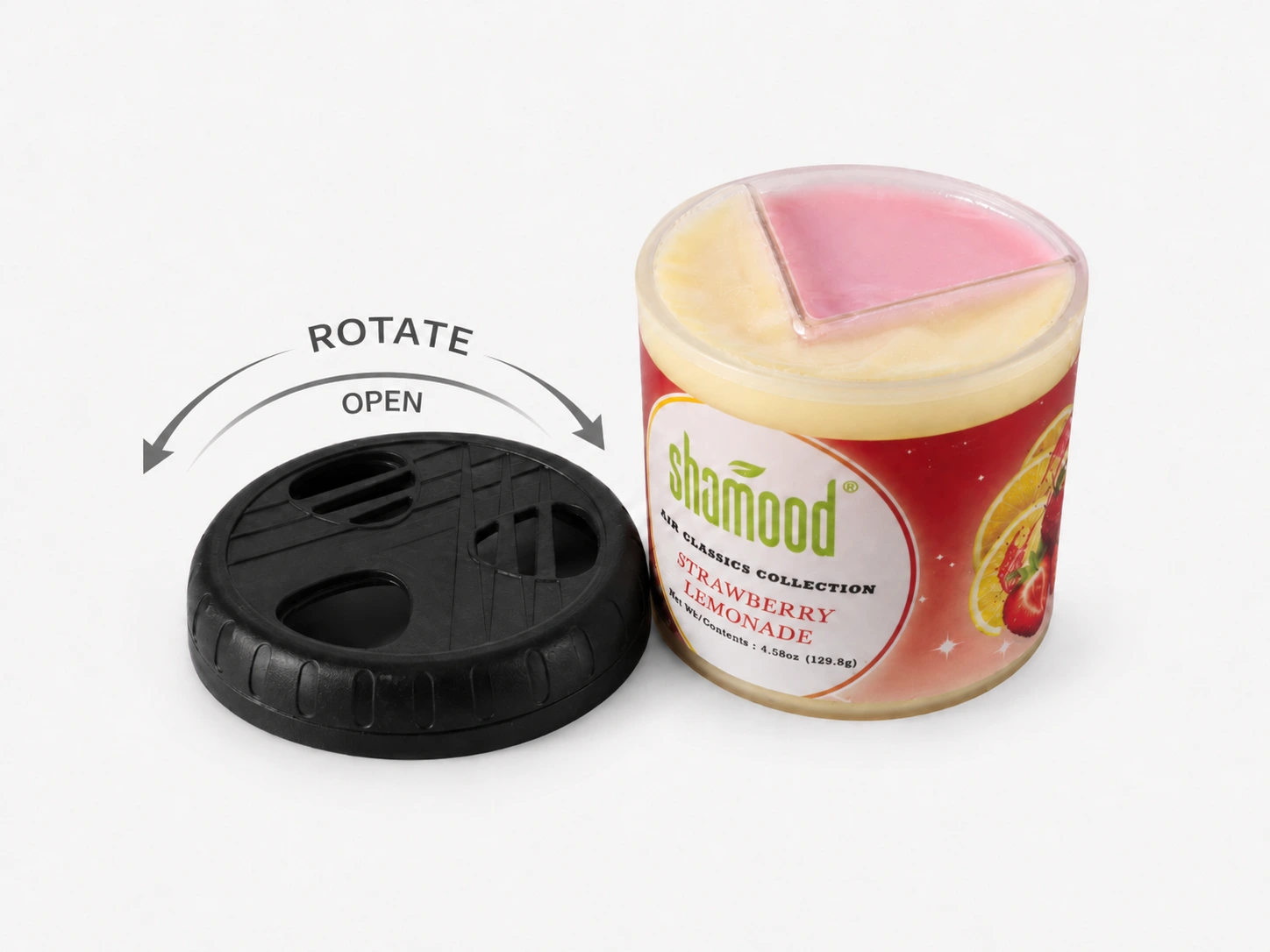 Dual-fragrance gel air freshener with two gel sections