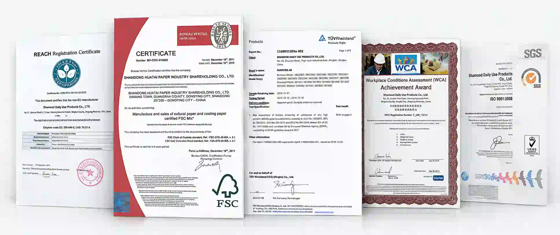 Manufacturing and quality certifications supporting Shamood OEM air freshener production.