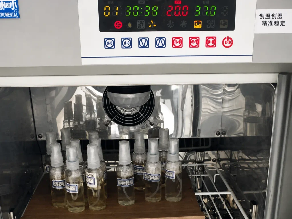 Non-aerosol air freshener spray performance testing